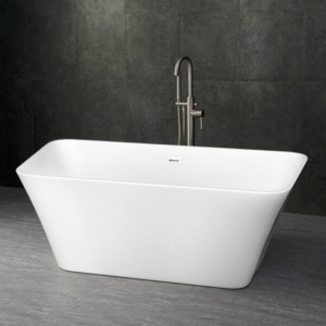 Rect White Freestanding Bath
