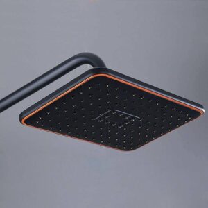 Shower Head Black With Orange Stripe
