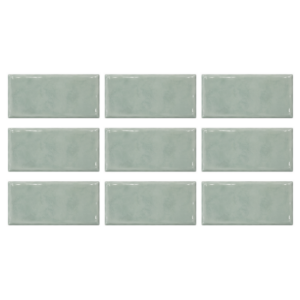 Ceramic Wall Subway Tile Light Green